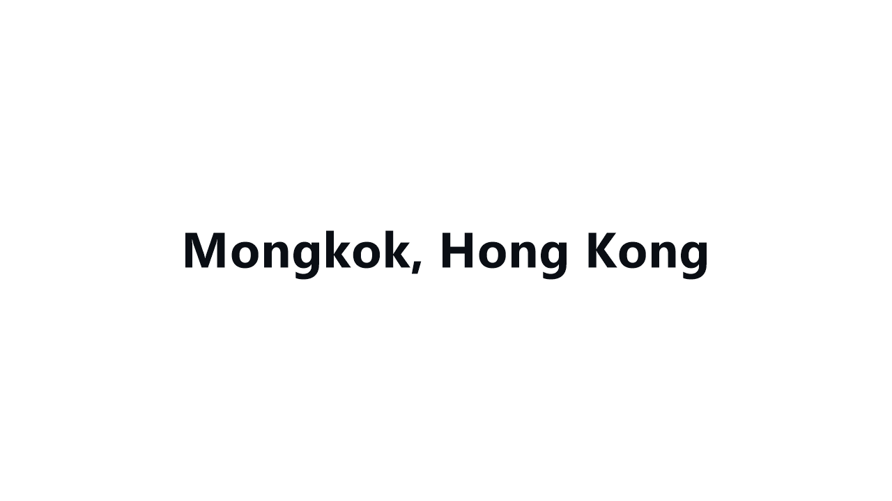 Static map showing Mongkok district, Hong Kong
